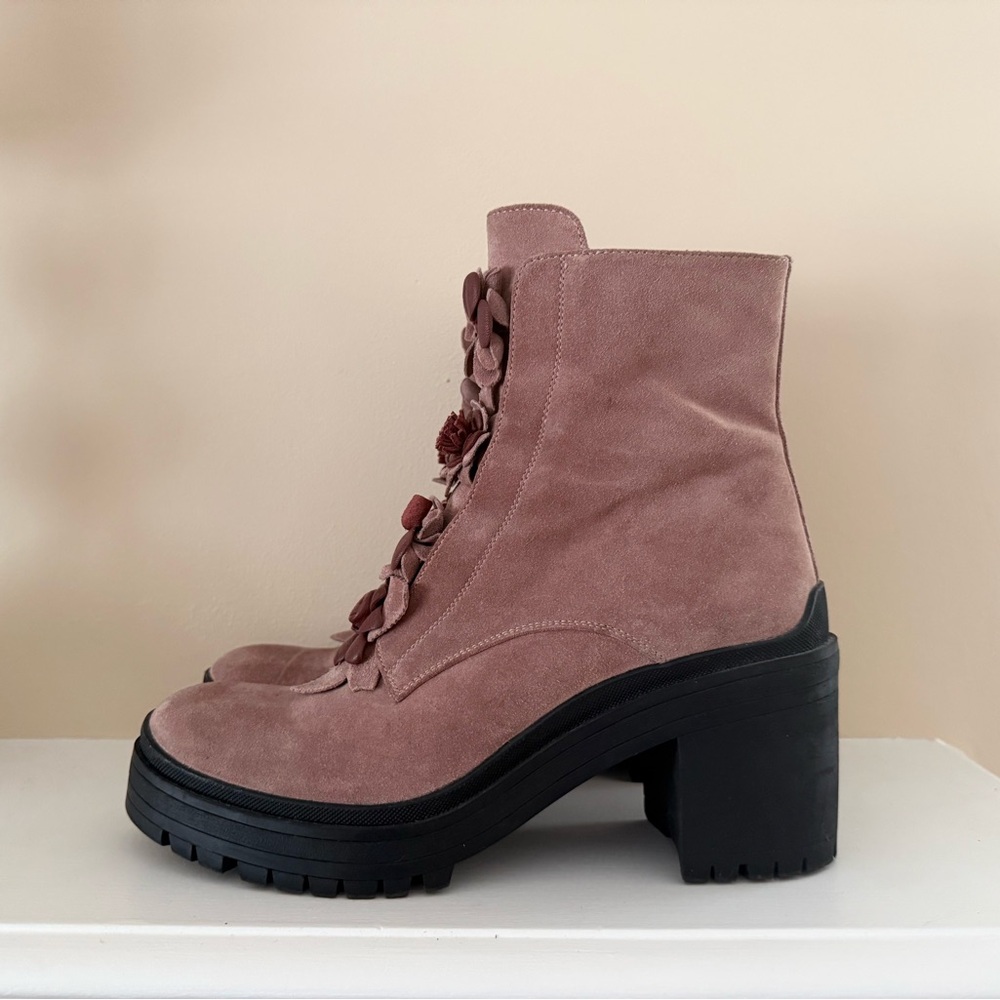 Anthropologie Bruno Premi Floral Platform Booties